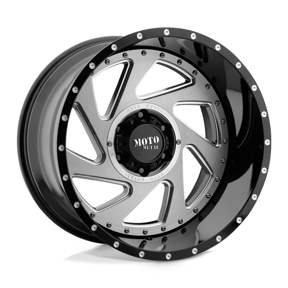 Moto Metal MO989 CHANGE UP Gloss Black Milled Brushed Inserts Wheel