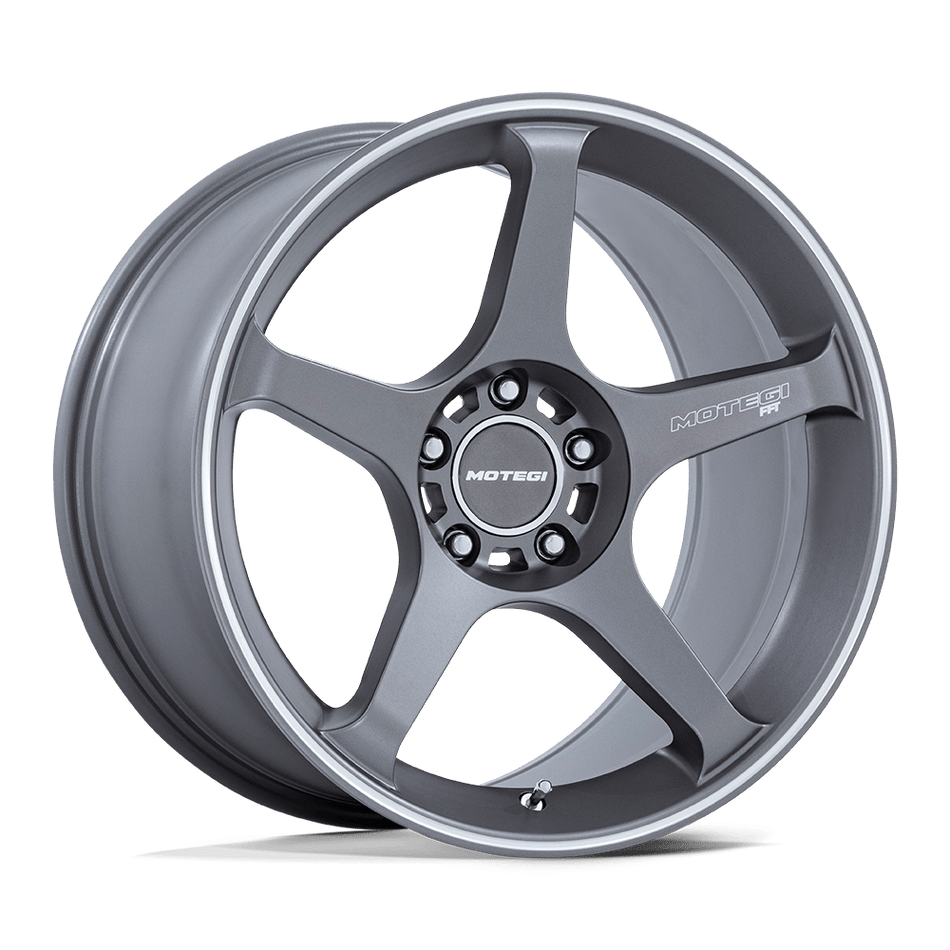 Motegi MR159 BATTLE V Gunzilla W/ Machined Lip Stripe Wheel