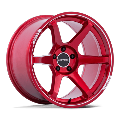 Motegi MR160 BATTLE VI CHERRY RED METALLIC W/ MACHINED LIP