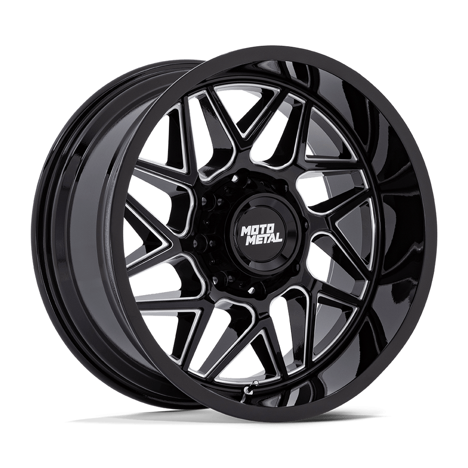 Moto Metal MO812 TURBINE Gloss Black Milled Wheel
