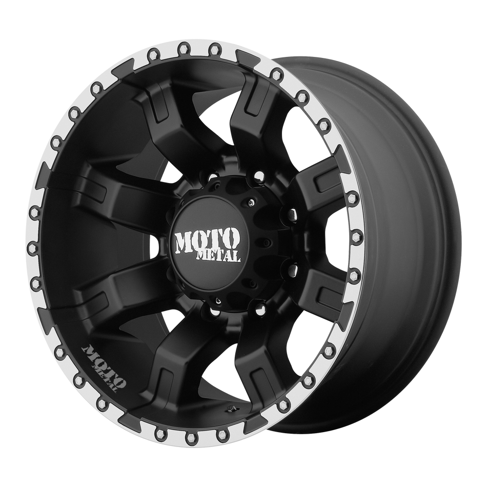 Moto Metal MO968 Satin Black With Machined Flange Wheel