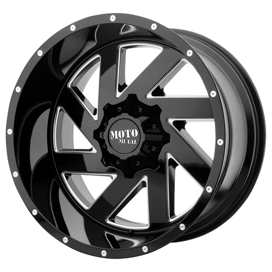 Moto Metal MO988 MELEE Gloss Black Milled Wheel