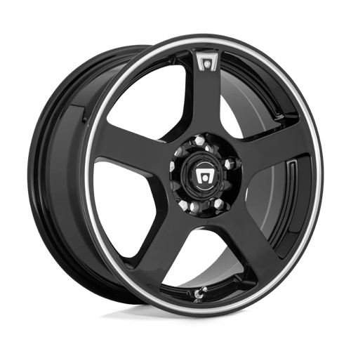 Motegi MR116 FS5 GLOSS BLACK W/ MACHINED FLANGE