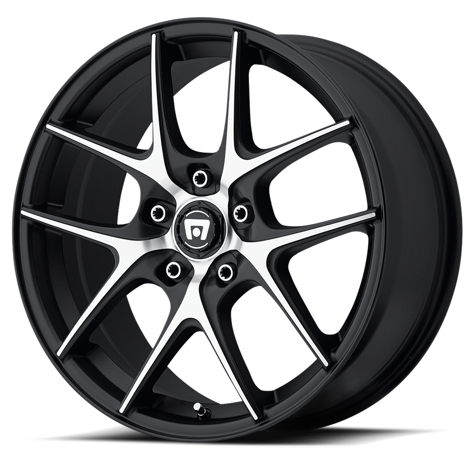 Motegi MR128 Satin Blackwith Machined Face And Register Wheel