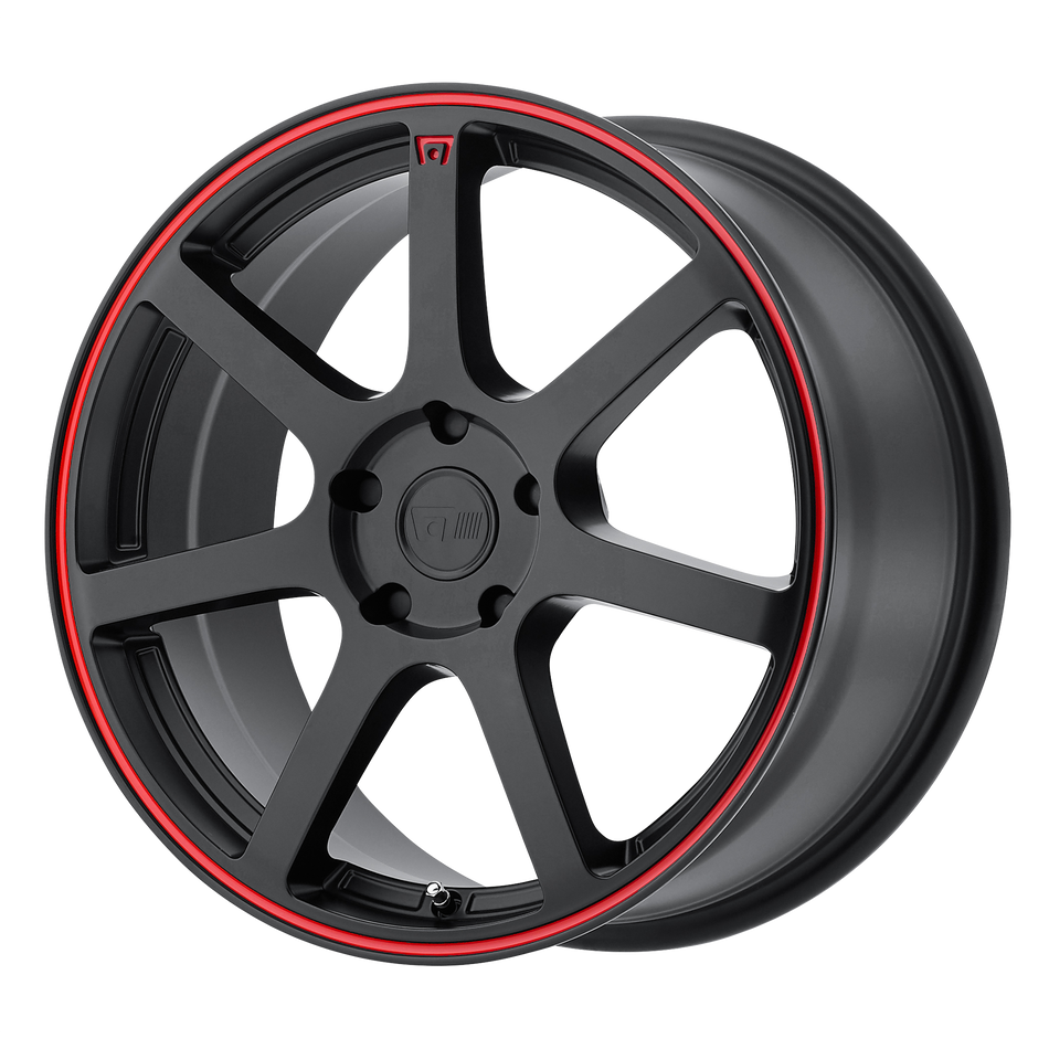 Motegi MR132 Matte Black Red Stripe Wheel