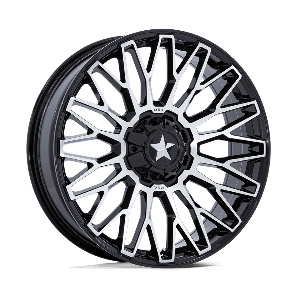 MSA Offroad Wheels M50 CLUBBER Gloss Black Machined Wheel