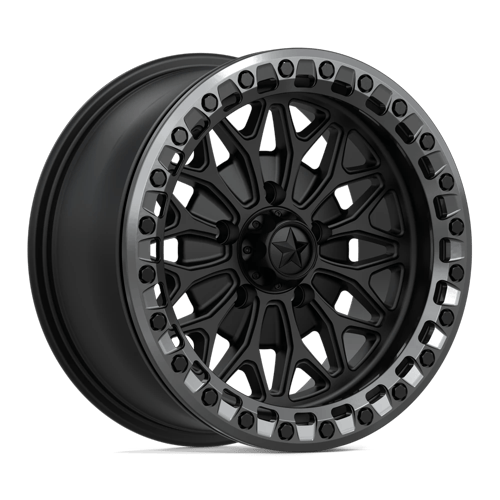 MSA Offroad Wheels MA53 BOLO UTV BEADLOCK MATTE BLACK W/ GLOSS GUNMETAL RING