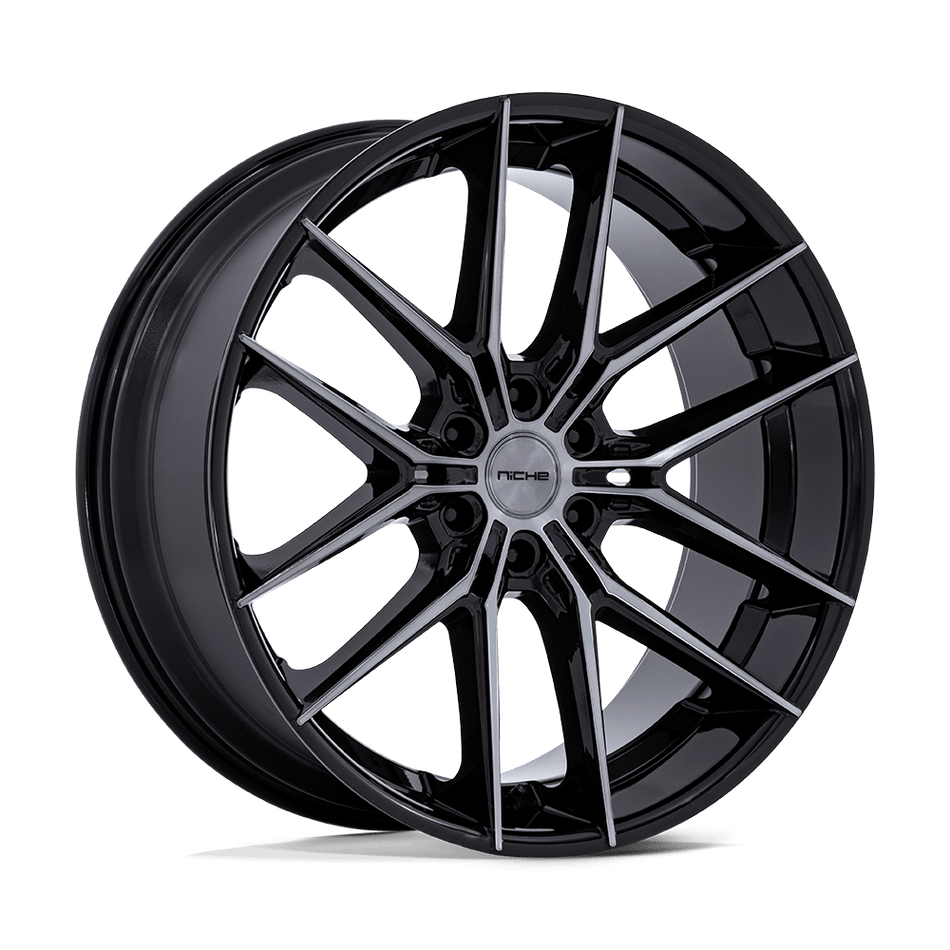 Niche 1PC NC280 PRODIGY 6 Gloss Black Dark Tinted Clear Wheel