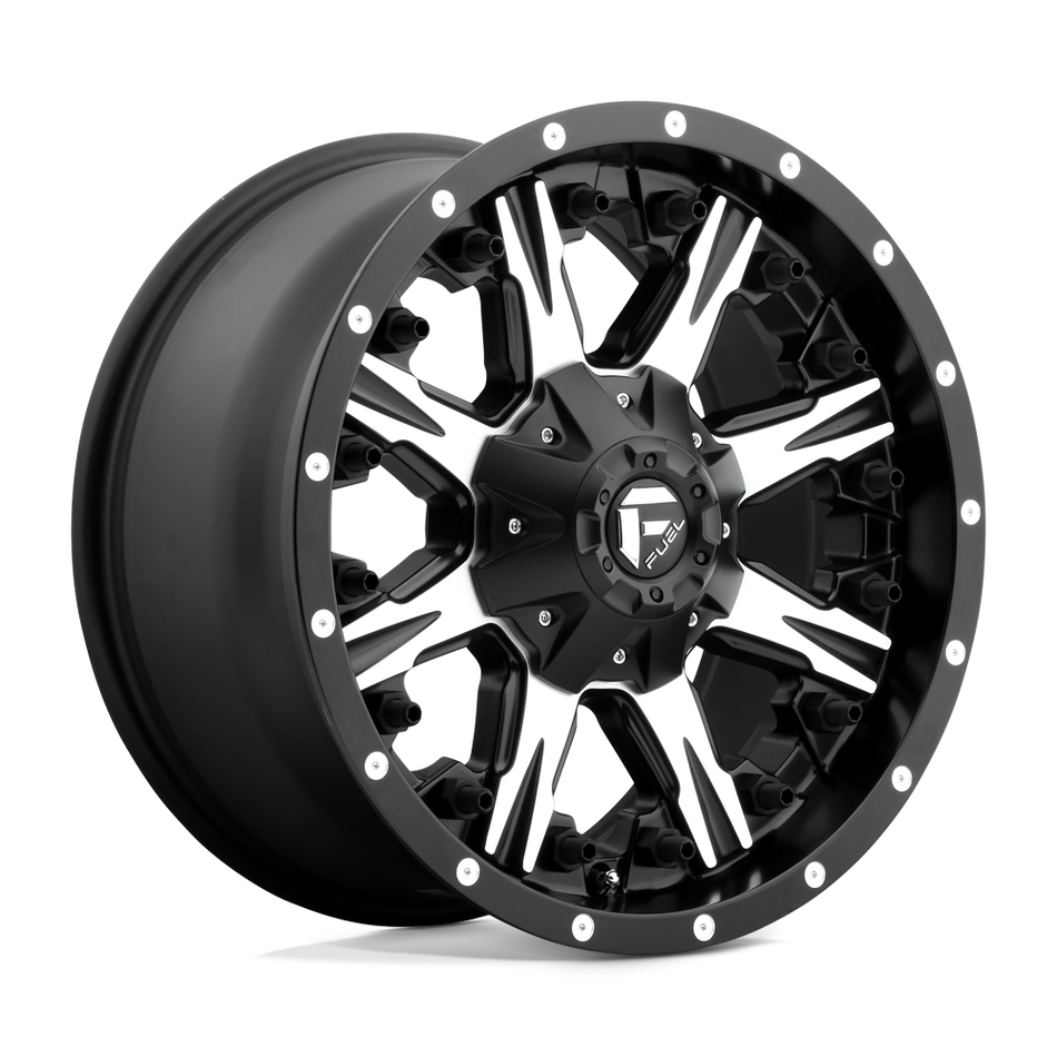 Fuel 1PC D541 NUTZ Matte Black Machined Wheel