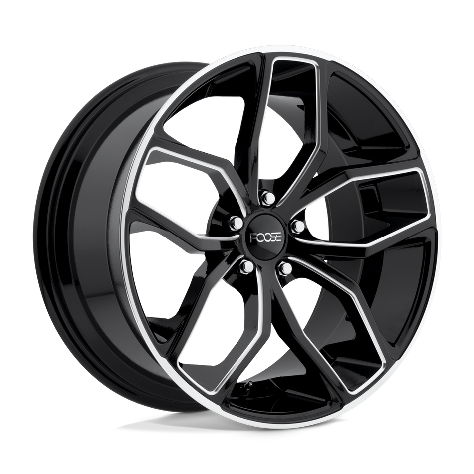 Foose 1PC F150 OUTCAST Gloss Black Milled Wheel