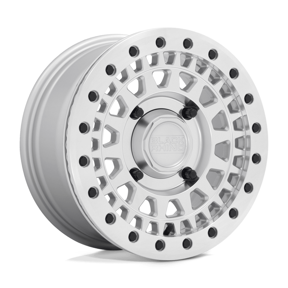 Black Rhino Hard Alloys - UTV PARKER UTV BEADLOCK Silver With Mirror Cut Face Wheel