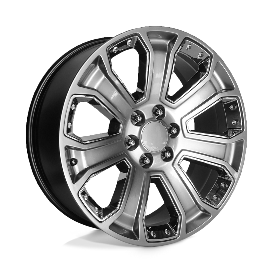 Performance Replicas PR113 Hyper Silver Dark With Chrome Accents Wheel