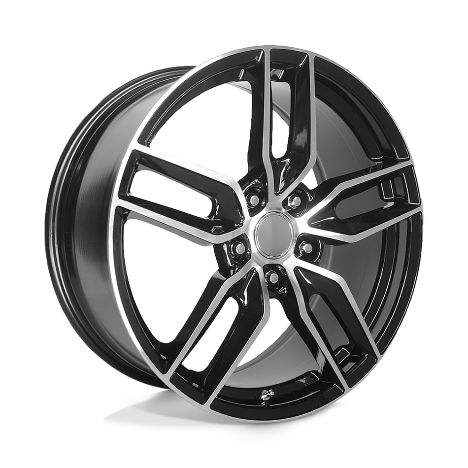 Performance Replicas PR160 Gloss Black With Machined Spokes Wheel