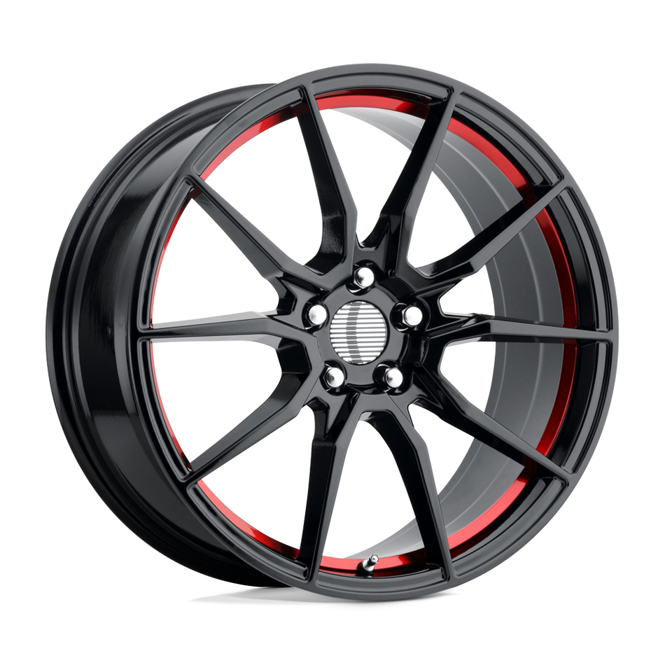 Performance Replicas PR193 Gloss Black Red Machined Wheel