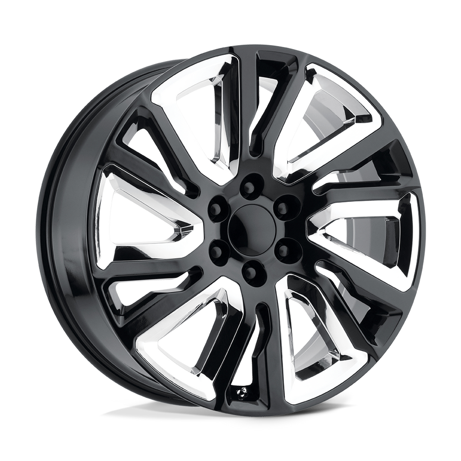 Performance Replicas PR202 Gloss Black With Chrome Accents Wheel