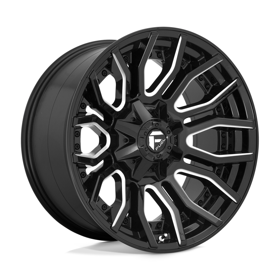 Fuel 1PC D711 RAGE Gloss Black Milled Wheel