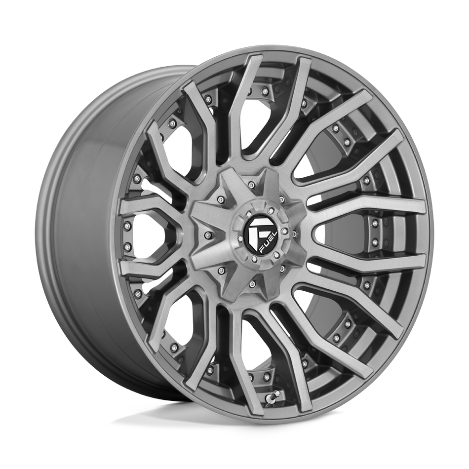 Fuel 1PC D713 RAGE PLATINUM Brushed Gun Metal Tinted Clear Wheel