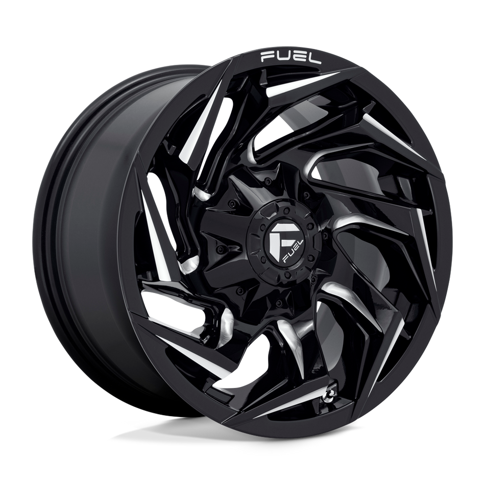 Fuel 1PC D753 REACTION Gloss Black Milled Wheel