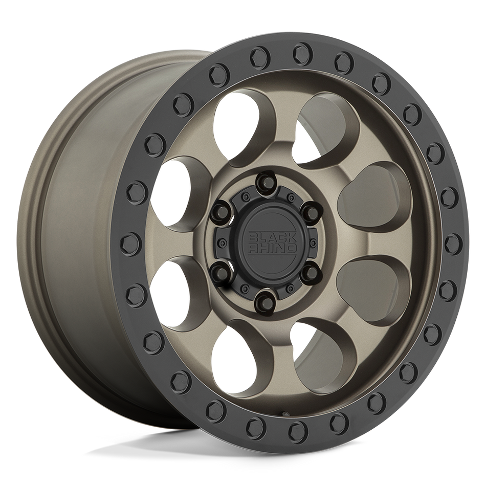 Black Rhino Hard Alloys RIOT Matte Bronze W/ Black Ring & Bolts Wheel