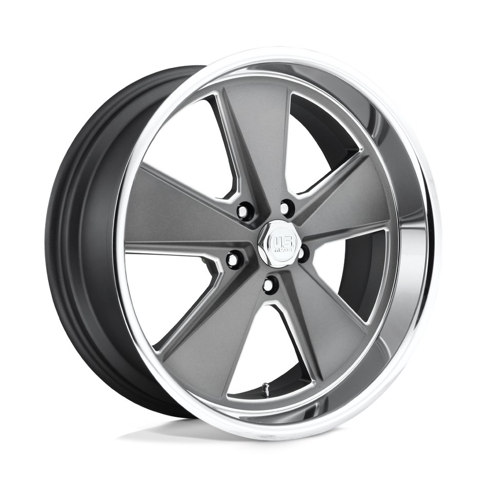 US Mag 1PC U120 ROADSTER Matte Gun Metal Machined Wheel