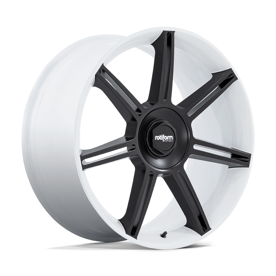 Rotiform FRA Gloss White With Matte Black Spokes Wheel