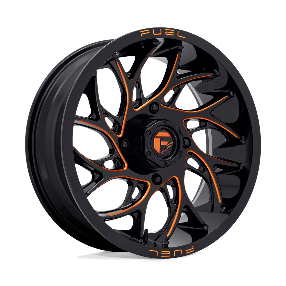 Fuel UTV D780 RUNNER UTV Gloss Black Milled Orange Wheel