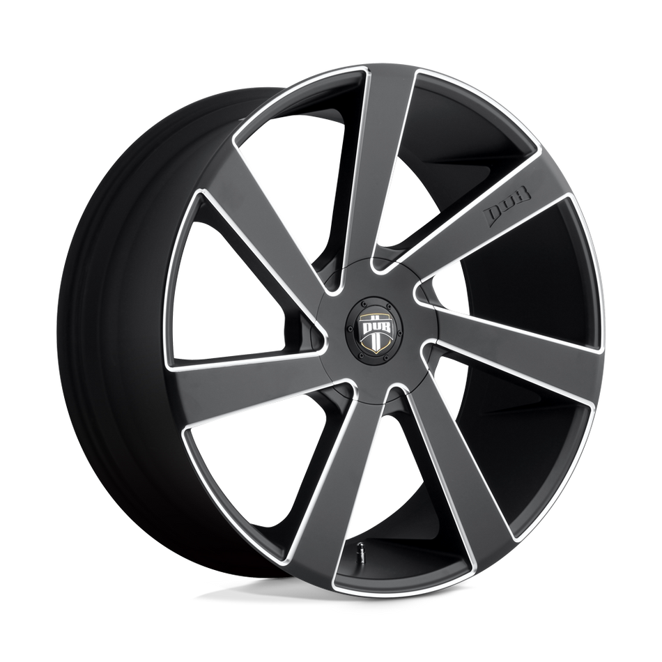 DUB 1PC S133 DIRECTA Matte Black Milled Wheel