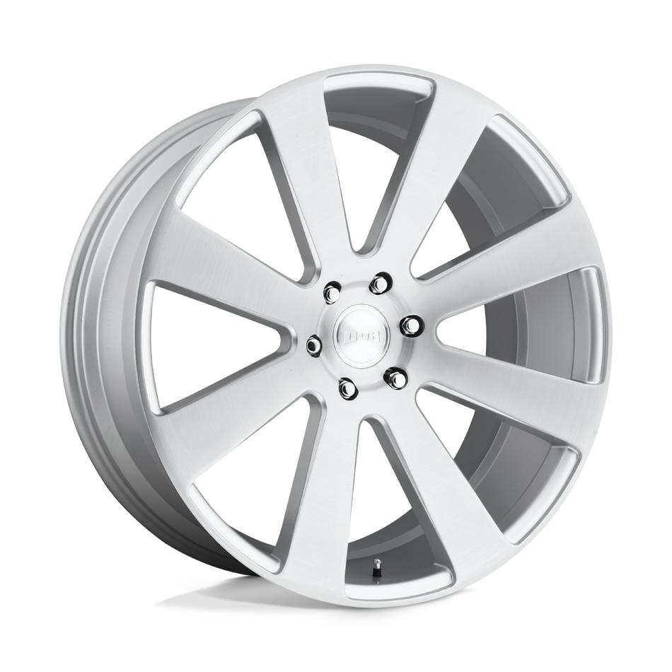 DUB 1PC S213 8-BALL Gloss Silver Brushed Wheel
