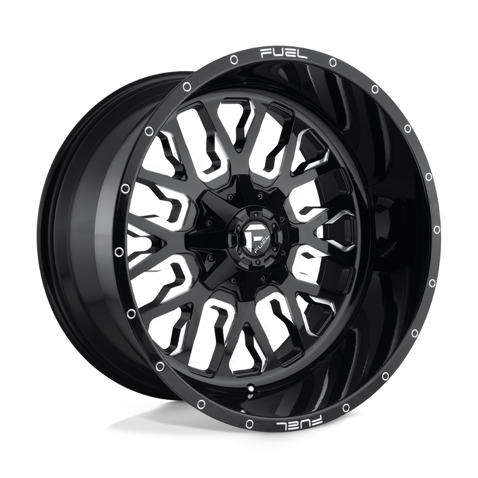 Fuel 1PC D611 STROKE Gloss Black Milled Wheel