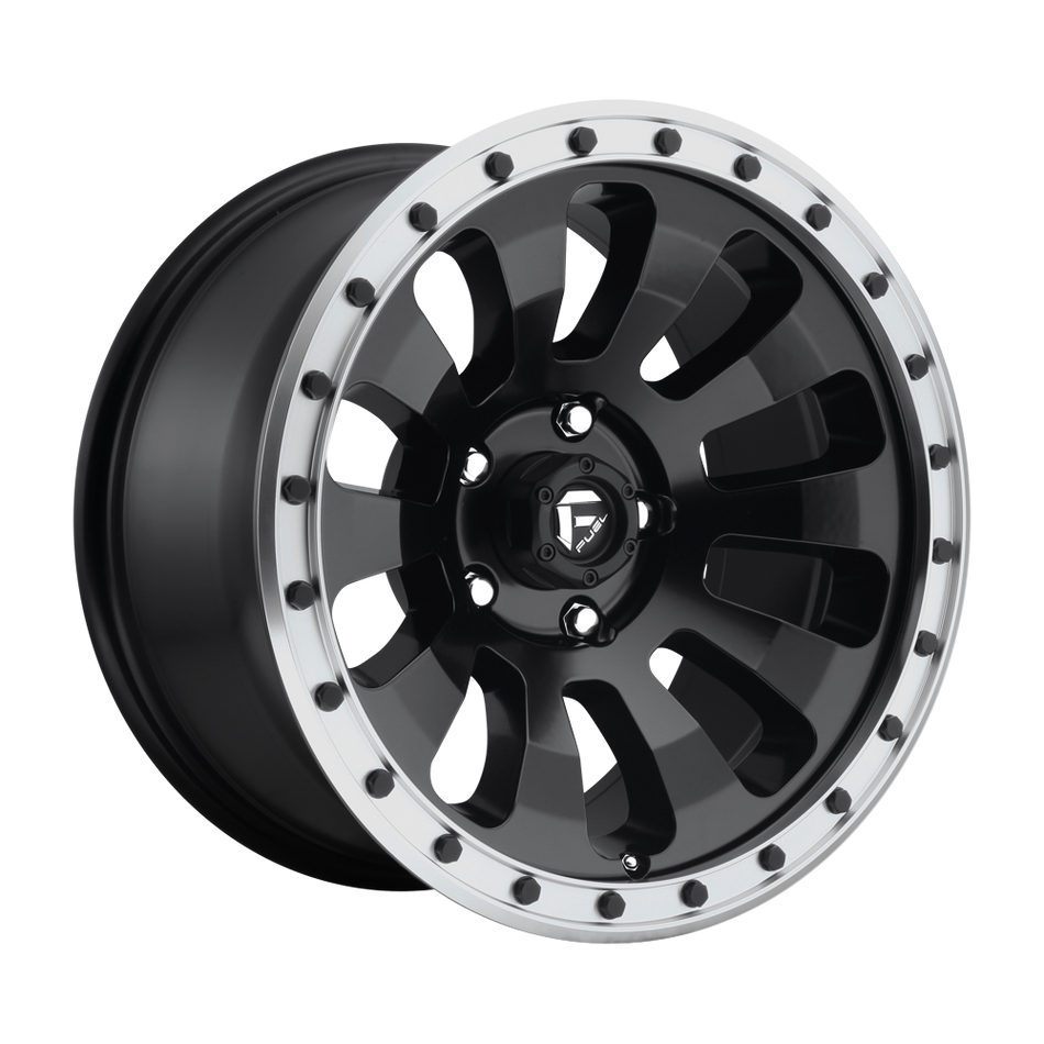 Fuel 1PC D629 TACTIC Matte Black Machined Ring Wheel
