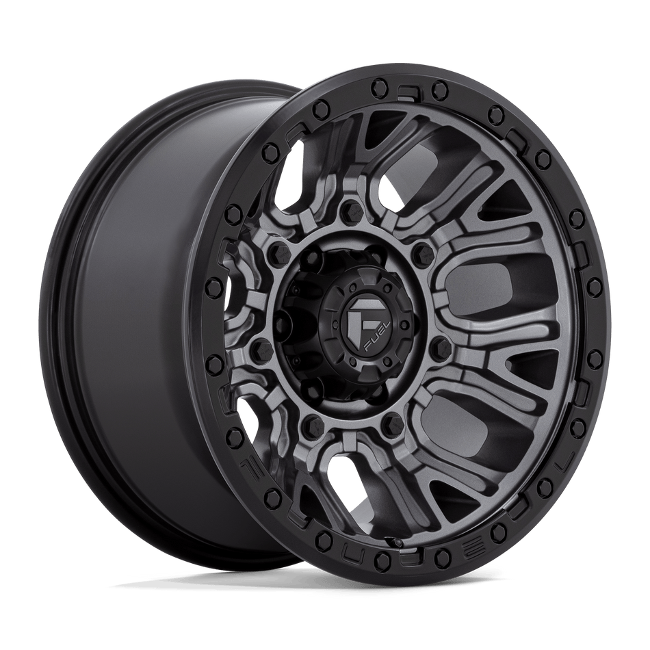 Fuel 1PC D825 TRACTION Matte Gunmetal With Black Ring Wheel