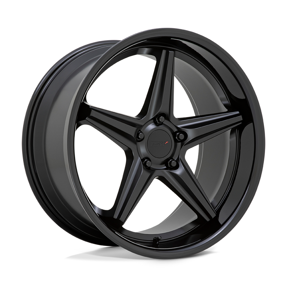 TSW LAUNCH Matte Black With Gloss Black Lip Wheel