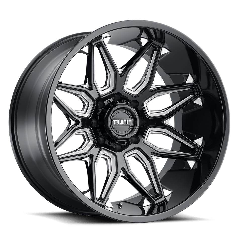 Tuff T3B Gloss Black W/ Milled Spokes Wheel