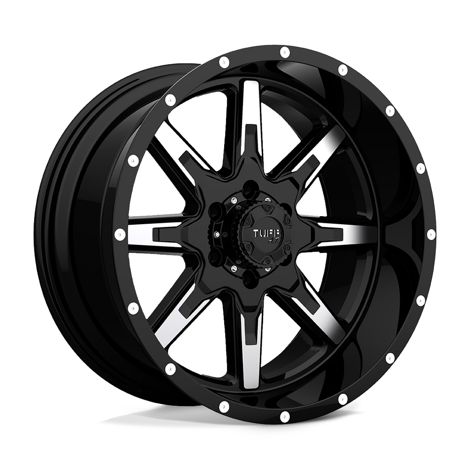 Tuff T15 Gloss Black W/ Machined Face Wheel