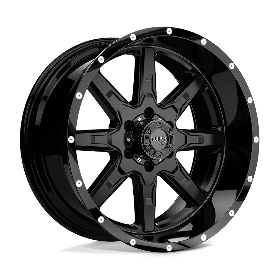 Tuff T15 Satin Black W/ Gloss Black Lip Wheel