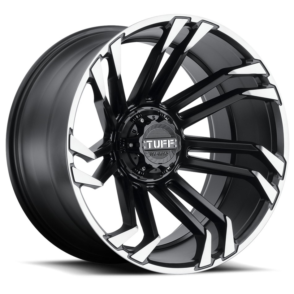 Tuff T21 Matte Black W/ Machined Flange Wheel