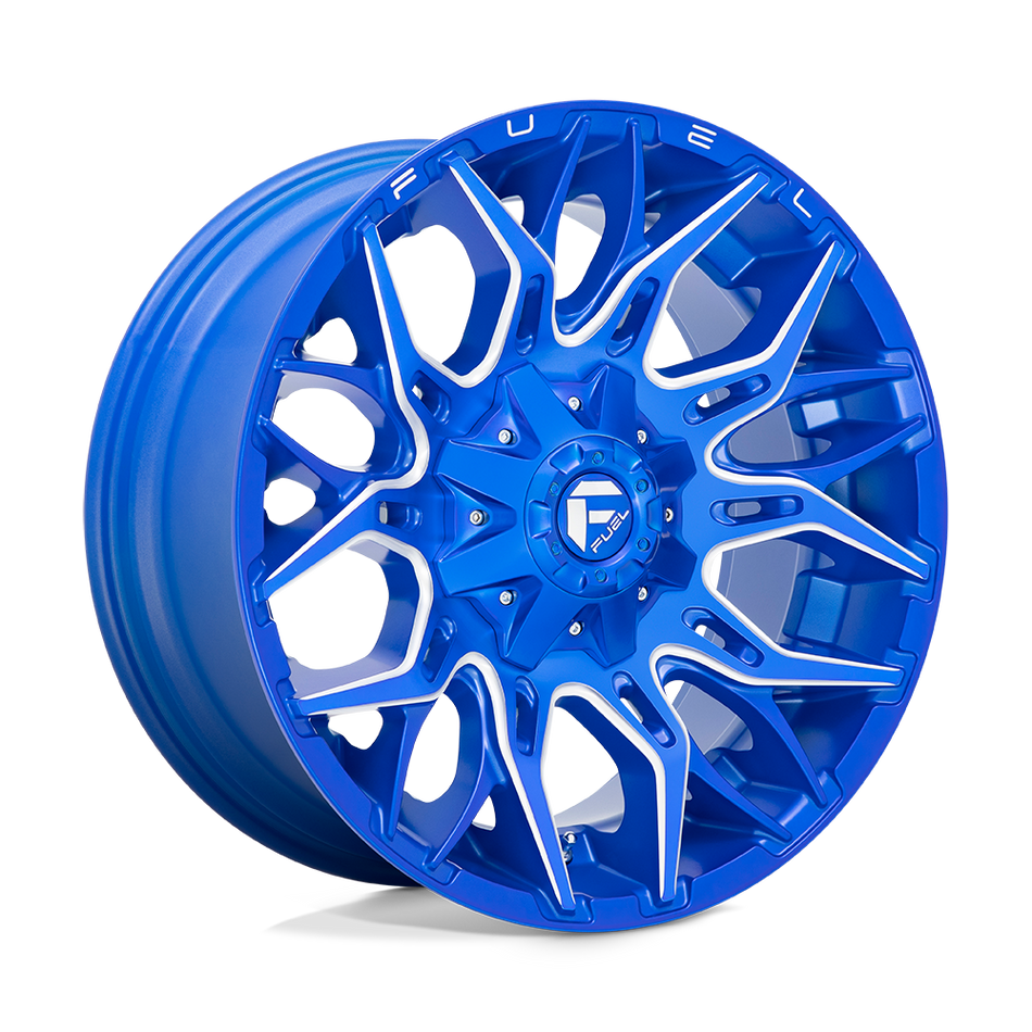 Fuel 1PC D770 TWITCH Anodized Blue Milled Wheel