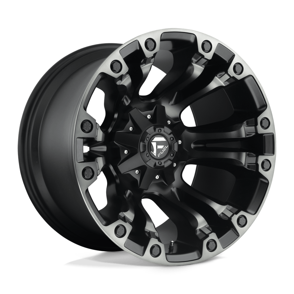 Fuel 1PC D851 VAPOR Matte Black Gray Tint Wheel