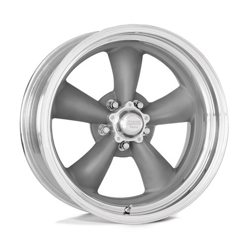 American Racing Vintage VN205 CLASSIC TORQ THRUST II TORQ THRUST GRAY W/ POLISHED LIP