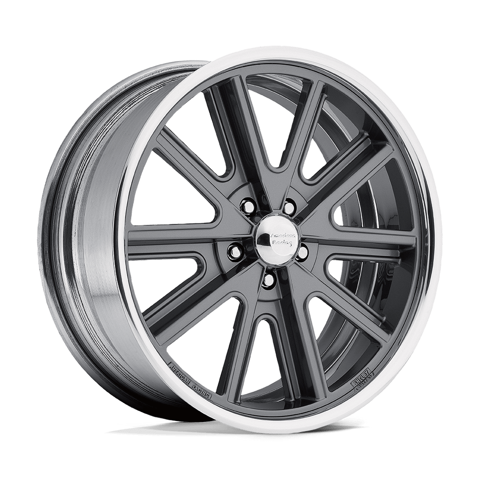American Racing Vintage VN407 Two-Piece Mag Gray Center Polished Barrel Wheel