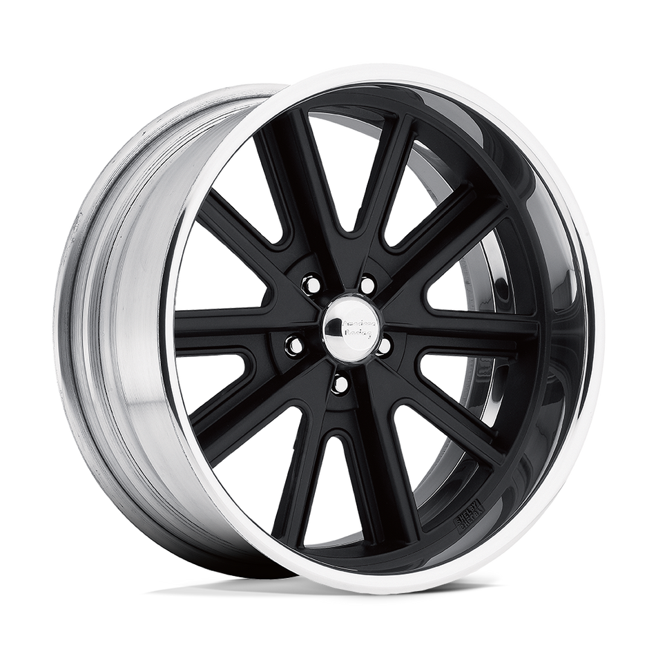 American Racing Vintage VN407 Two-Piece Hot Rod Black Center Polished Barrel Wheel