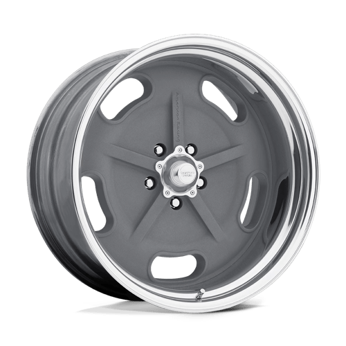 American Racing Vintage VN470 SALT FLAT MAG GRAY W/ CENTER POLISHED BARREL