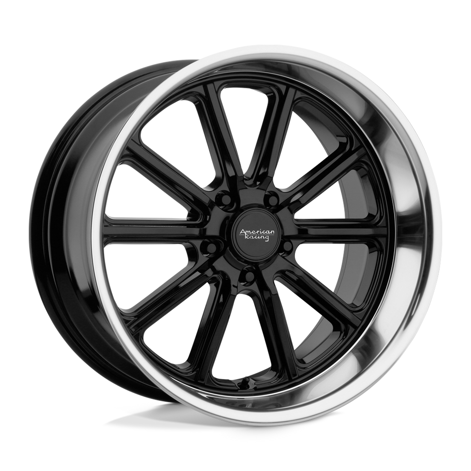 American Racing Vintage VN507 RODDER Gloss Black Diamond Cut Lip Wheel