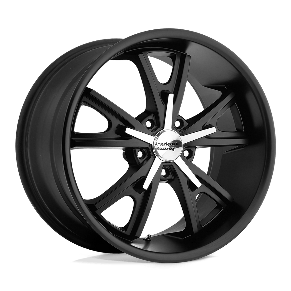 American Racing Vintage VN801 DAYTONA Satin Black With Machined Face Wheel
