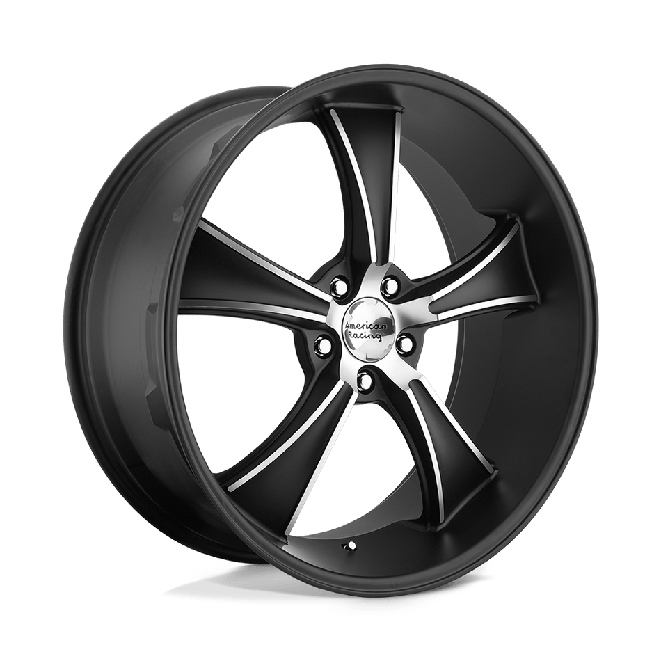 American Racing Vintage VN805 BLVD Satin Black With Machined Face Wheel