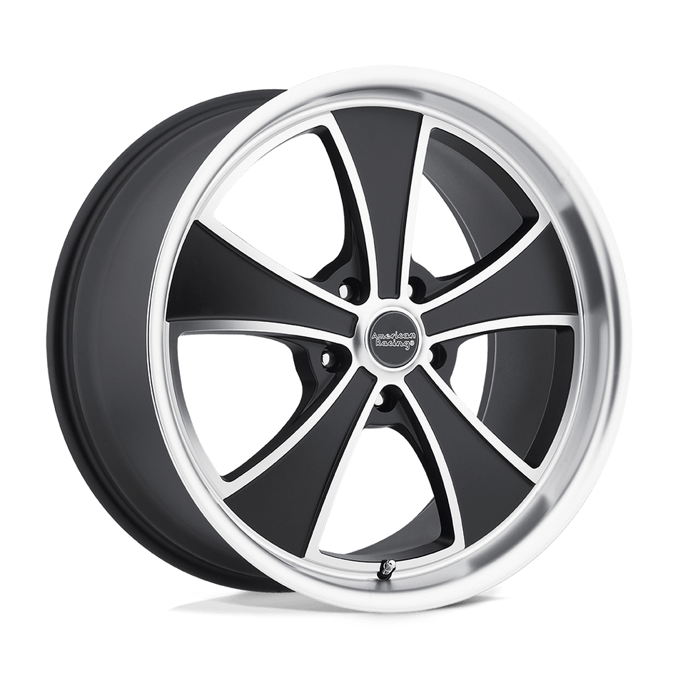 American Racing Vintage VN807 MACH 5 Satin Black Machined Wheel