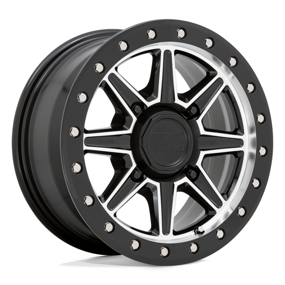 Black Rhino Hard Alloys - UTV WEBB UTV Gloss Black With Machined Face Wheel