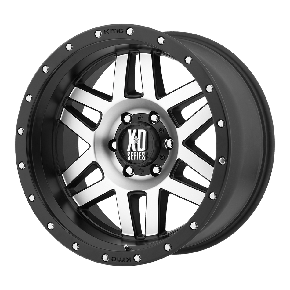 XD XD128 MACHETE Machined Face Black Ring Wheel