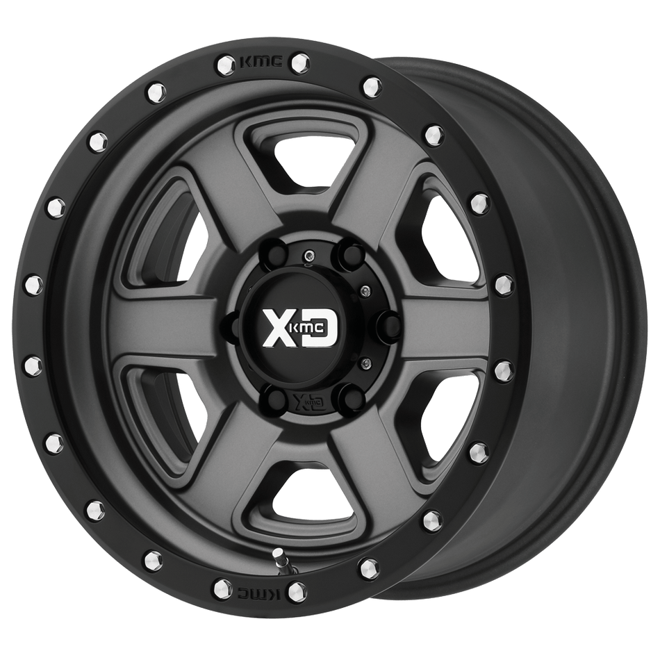 XD XD133 FUSION OFF-ROAD Satin Gray With Satin Black Lip Wheel