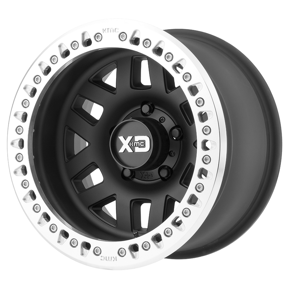 XD XD229 MACHETE CRAWL BEADLOCK Satin Black Machined Bead Ring Wheel